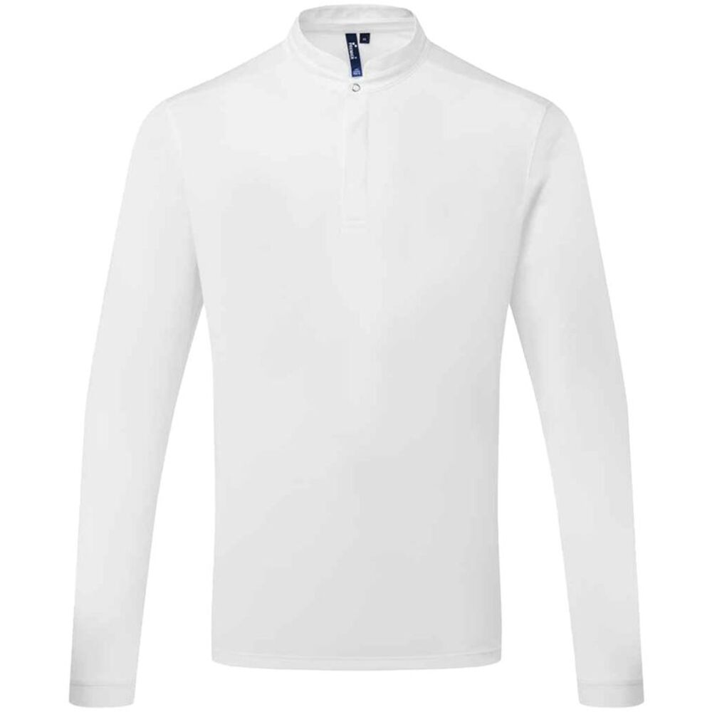 Premier Mens Essential Coolchecker Long-Sleeved Chef Shirt / White